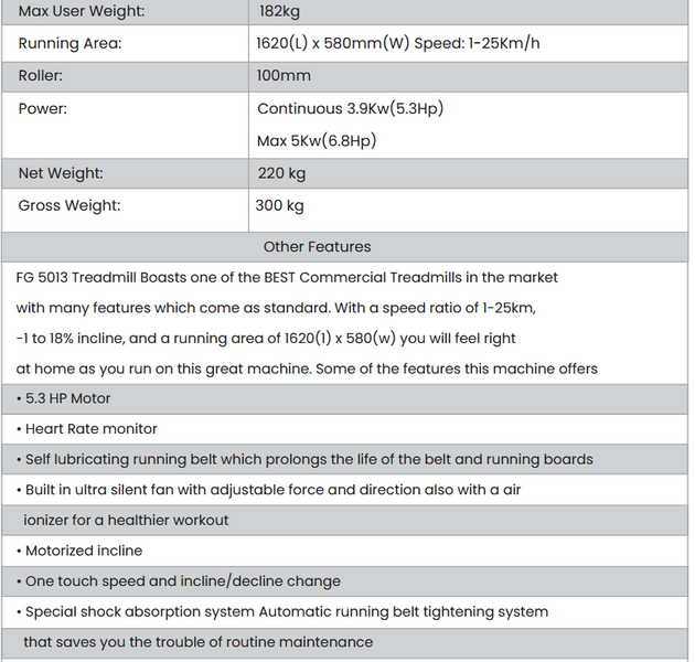 Heavy Commercial Treadmill