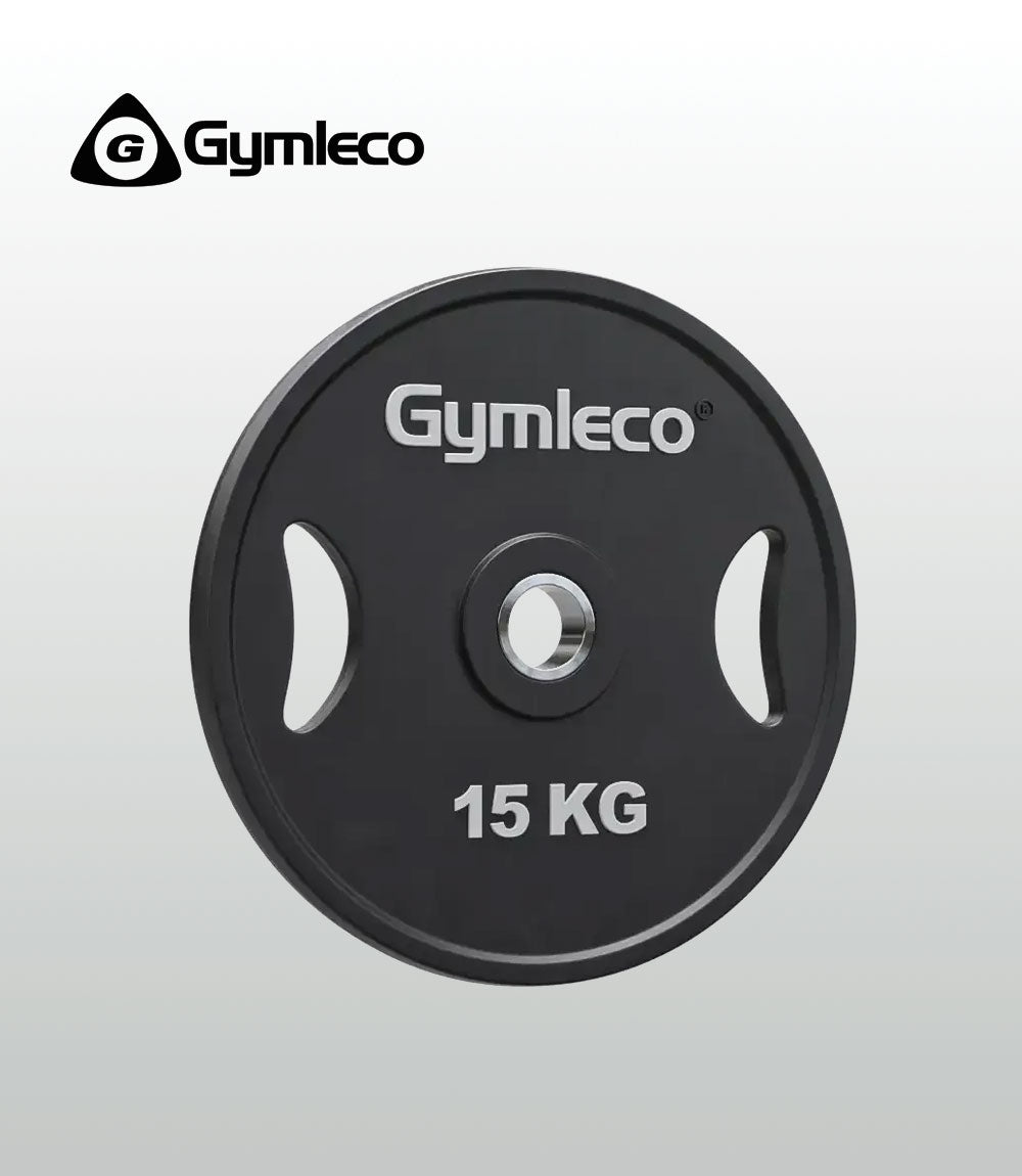 Black Weight Plates in Polyurethane with handles