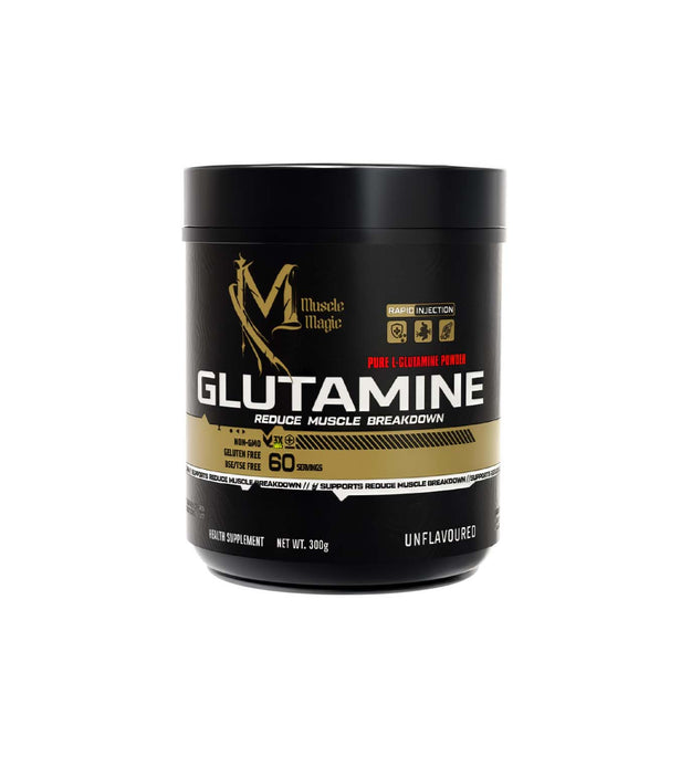 Muscle Magic L-Glutamine Powder Supplement | Advanced Muscle Recovery, Immune Support & Muscle Preservation Formula – Unflavoured (60 Servings)