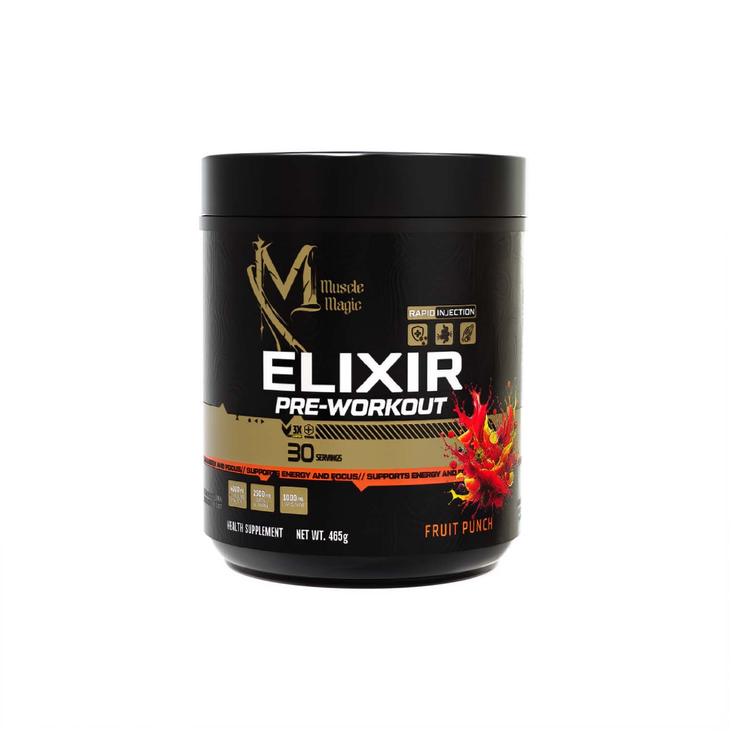 Muscle Magic ELIXIR Pre Workout Supplement | Explosive Energy, Enhanced Focus & Maximum Gym Performance